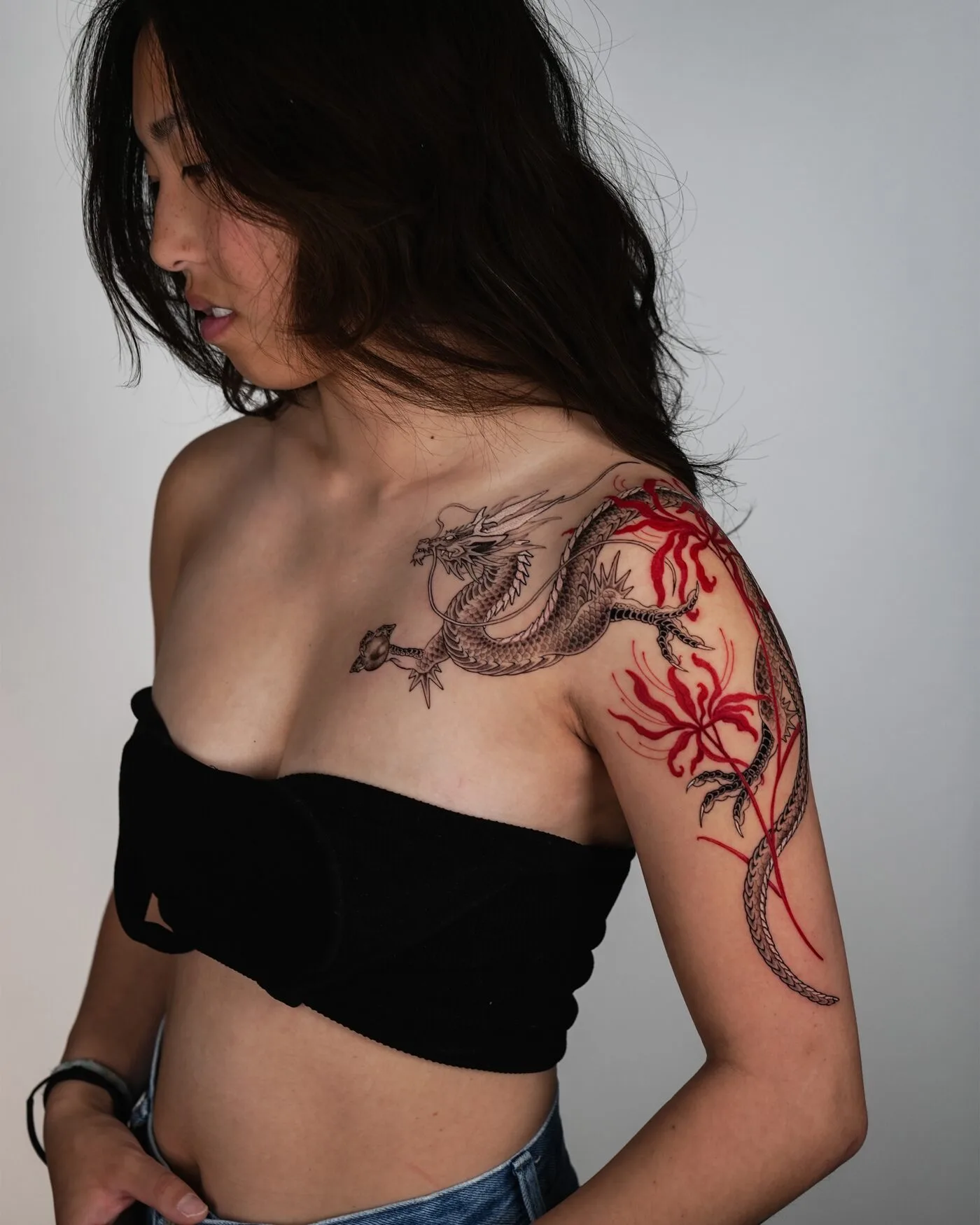 Red dragon — thigh